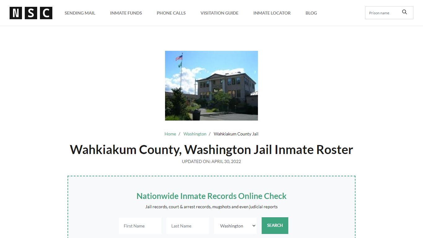 Wahkiakum County, Washington Jail Inmate List